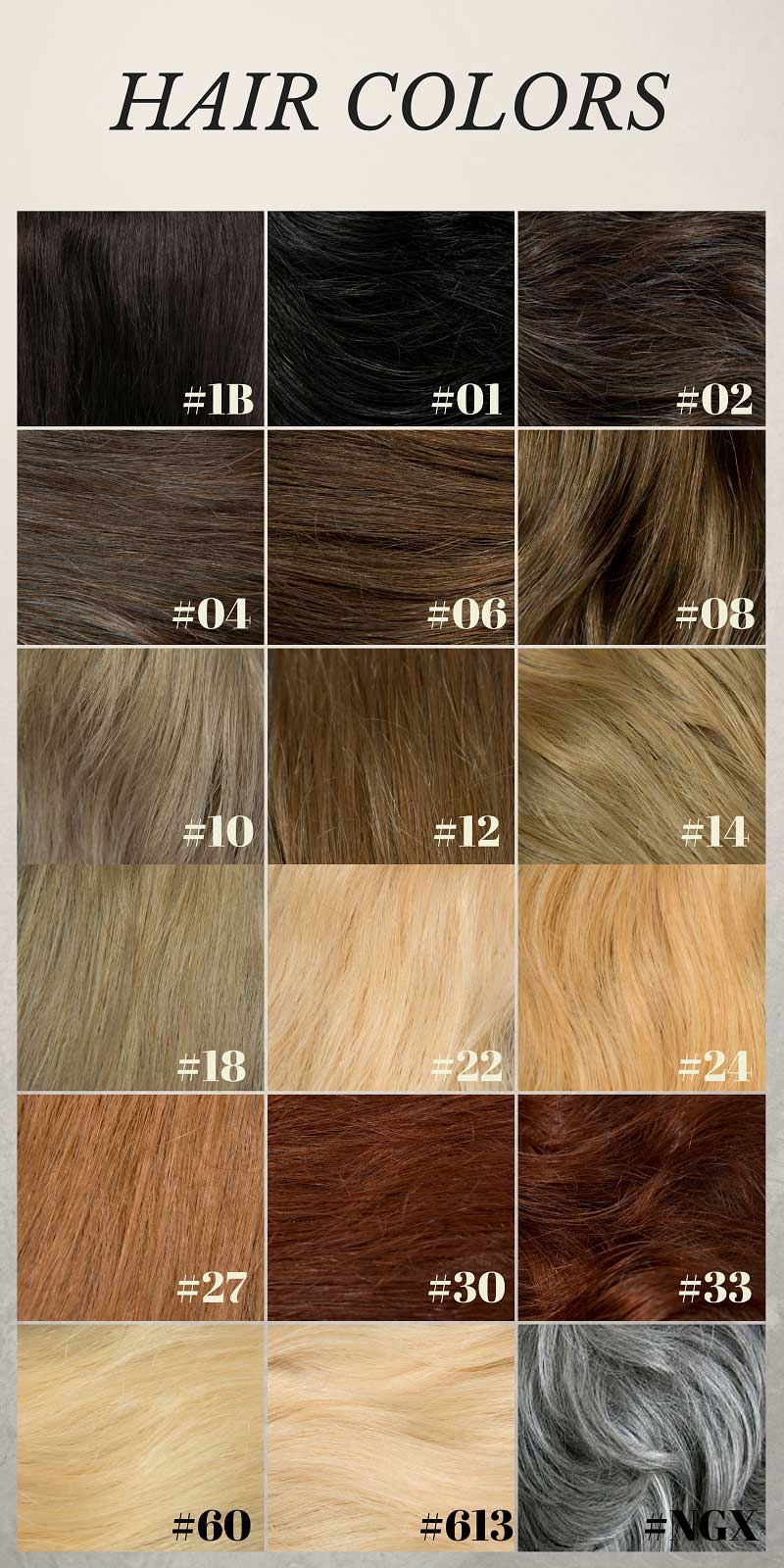 Hair Extension Colors, Blonde #613 Hair Extensions