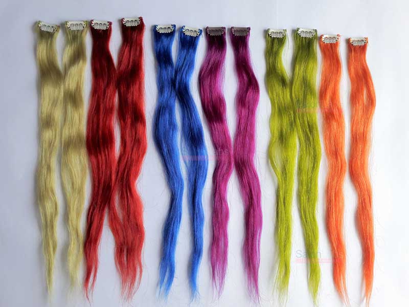 Buy Now Gemeria Hair ClipIn Colored Hair Extensions or Single Clip  Highlights